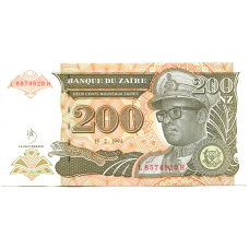 Банкнота 200 заиров 1994 года Заир