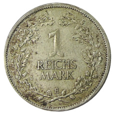 Монета 1 рейхсмарка 1925 года E Германия (аверс)