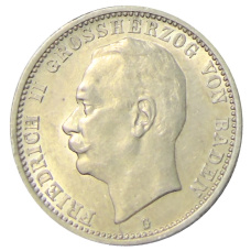 Монета 2 марки 1913 года G Германия (Баден) (аверс)