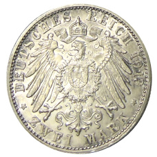 Монета 2 марки 1913 года G Германия (Баден) (реверс)