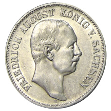 Монета 2 марки 1911 года Е Германия (Саксония) (аверс)