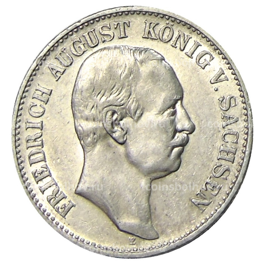 Монета 2 марки 1911 года Е Германия (Саксония)