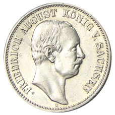 Монета 2 марки 1908 года Е Германия (Саксония) (аверс)