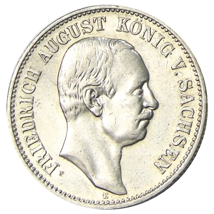 Монета 2 марки 1908 года Е Германия (Саксония)