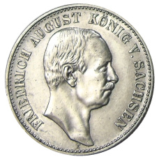 Монета 2 марки 1906 года Е Германия (Саксония) (аверс)