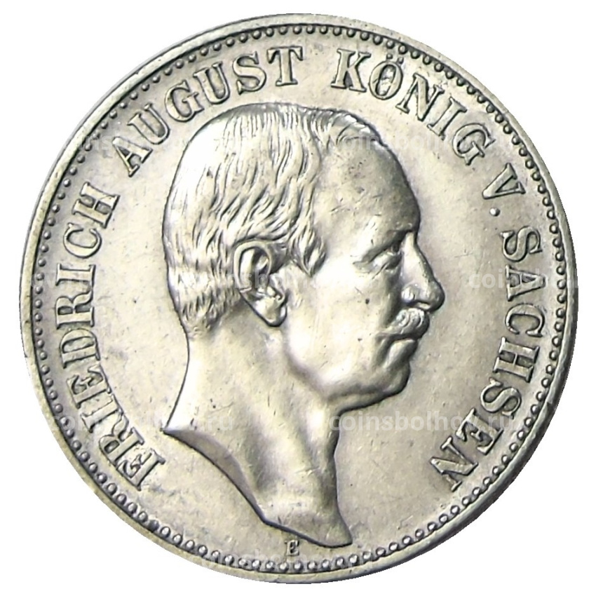 Монета 2 марки 1906 года Е Германия (Саксония)