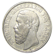 Монета 2 марки 1898 года G Германия (Баден) (аверс)