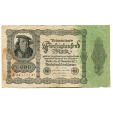 Банкнота 50000 марок 1922 года Германия