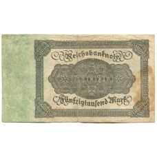 Банкнота 50000 марок 1922 года Германия (вид 2)