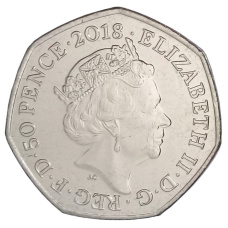 Монета 50 пенсов 2018 года Великобритания « 100 лет представлению Закона о народе» (реверс)