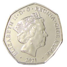 Монета 50 пенсов 2021 года Гибралтар «Рождество» (реверс)