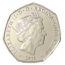 Монета 50 пенсов 2021 года Гибралтар «Рождество» (реверс)