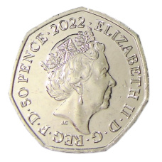 Монета 50 пенсов 2022 года Великобритания «50 лет декриминализации гомосексуализма в Великобритании» (реверс)