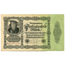 Банкнота 50000 марок 1922 года Германия