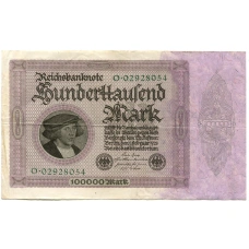 Банкнота 100000 марок 1923 года Германия