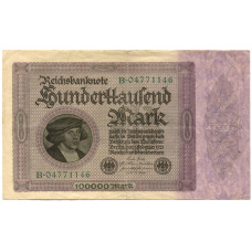 Банкнота 100000 марок 1923 года Германия