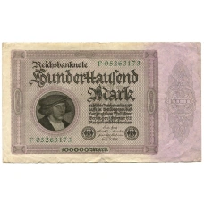 Банкнота 100000 марок 1923 года Германия
