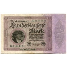 Банкнота 100000 марок 1923 года Германия