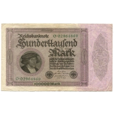 Банкнота 100000 марок 1923 года Германия