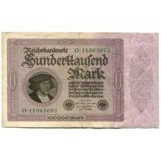 Банкнота 100000 марок 1923 года Германия