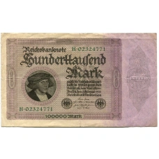 Банкнота 100000 марок 1923 года Германия