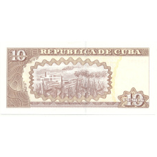 Банкнота 10 песо 2016 года Куба (вид 2)