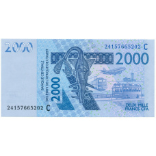 Банкнота 2000 франков 2003 (2024) года Западная Африка (С — Буркина-Фасо)