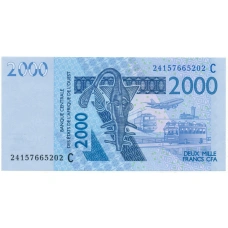 Банкнота 2000 франков 2003 (2024) года Западная Африка (С — Буркина-Фасо)