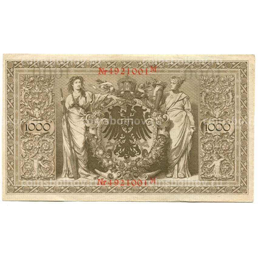 Банкнота 1000 марок 1910 года Германия (вид 2)