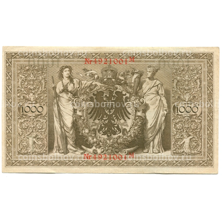 Банкнота 1000 марок 1910 года Германия (вид 2)