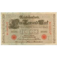 Банкнота 1000 марок 1910 года Германия