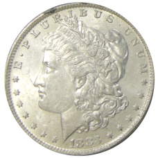 Монета 1 доллар 1883 года O США «Доллар Моргана» (аверс)