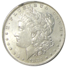 Монета 1 доллар 1883 года O США «Доллар Моргана» (аверс)