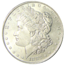 Монета 1 доллар 1883 года O США «Доллар Моргана» (аверс)