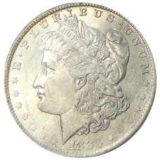 Монета 1 доллар 1883 года O США «Доллар Моргана» (аверс)