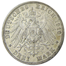 Монета 3 марки 1910 года A Германия (Пруссия) (реверс)