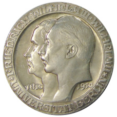 Монета 3 марки 1910 года Германия (Пруссия) — Берлинский университет (аверс)