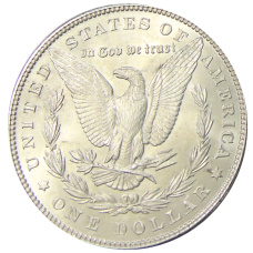 Монета 1 доллар 1887 года США «Доллар Моргана» (реверс)