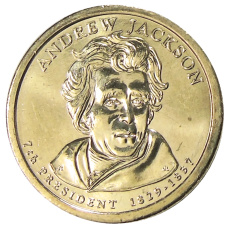 Монета 1 доллар 2008 года Р США «7-й президент США Эндрю Джексон» (аверс)