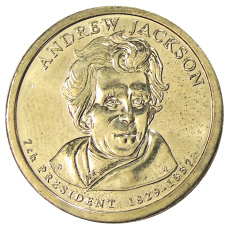 Монета 1 доллар 2008 года P США «Эндрю Джексон 7-й президент США» (аверс)