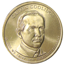 Монета 1 доллар 2014 года P США «Калвин Кулидж 30-й президент США» (аверс)