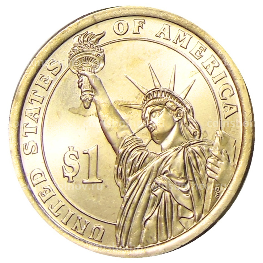 Монета 1 доллар 2014 года P США «Калвин Кулидж 30-й президент США» (вид 2)