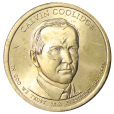 Монета 1 доллар 2014 года P США «Калвин Кулидж 30-й президент США» (аверс)