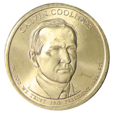 Монета 1 доллар 2014 года P США «Калвин Кулидж 30-й президент США» (аверс)