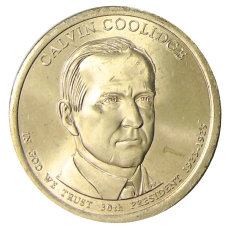 Монета 1 доллар 2014 года P США «Калвин Кулидж 30-й президент США» (аверс)
