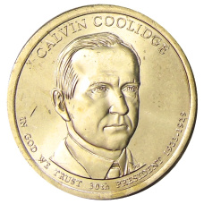 Монета 1 доллар 2014 года P США «Калвин Кулидж 30-й президент США» (аверс)