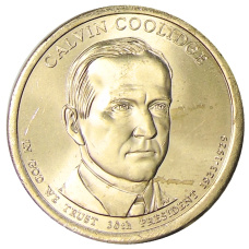 Монета 1 доллар 2014 года P США «Калвин Кулидж 30-й президент США» (аверс)