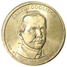 Монета 1 доллар 2014 года P США «Калвин Кулидж 30-й президент США» (аверс)