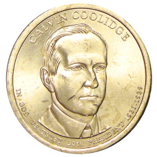 Монета 1 доллар 2014 года P США «Калвин Кулидж 30-й президент США» (аверс)