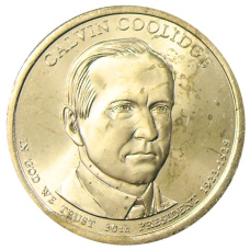 Монета 1 доллар 2014 года P США «Калвин Кулидж 30-й президент США» (аверс)